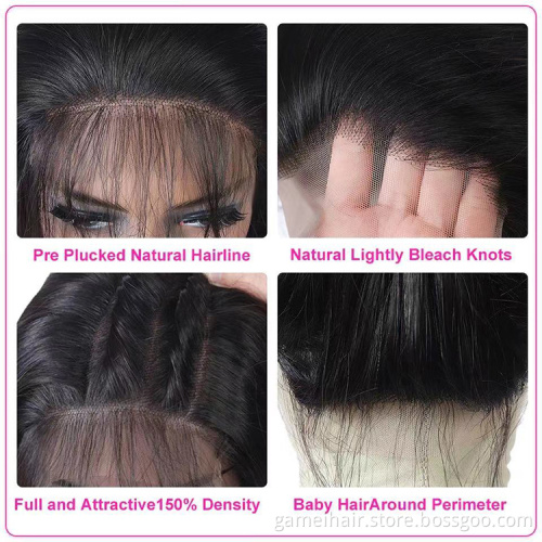 2021 Hot Selling Body Wave Wigs Wholesale Cuticle Aligned Unprocessed Brazilian Hair Virgin Human Hair Lace Front Wig Soft Light